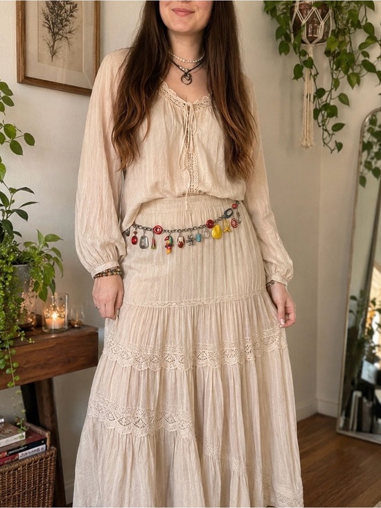 Accessories - #123. Handmade Upcycled Boho Belt Chain with Detachable Pendants -One of a Kind